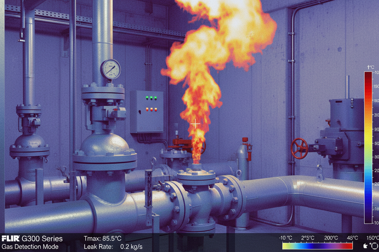GAS LEAK IN THERMAL IMAGING